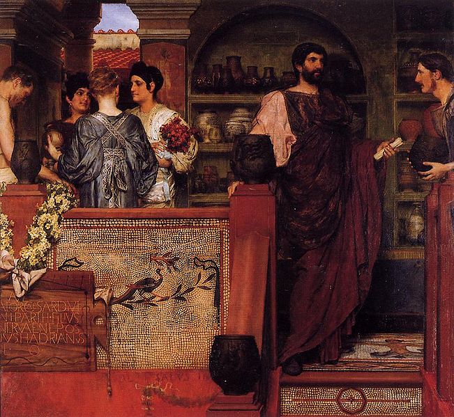 Laura Theresa Alma-Tadema Hadrian Visiting a Romano